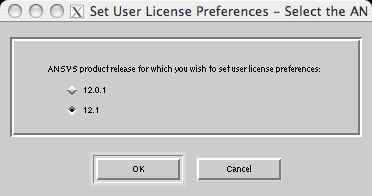 Selecting the right license preferences.